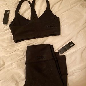 black glitter soul by SoulCycle set